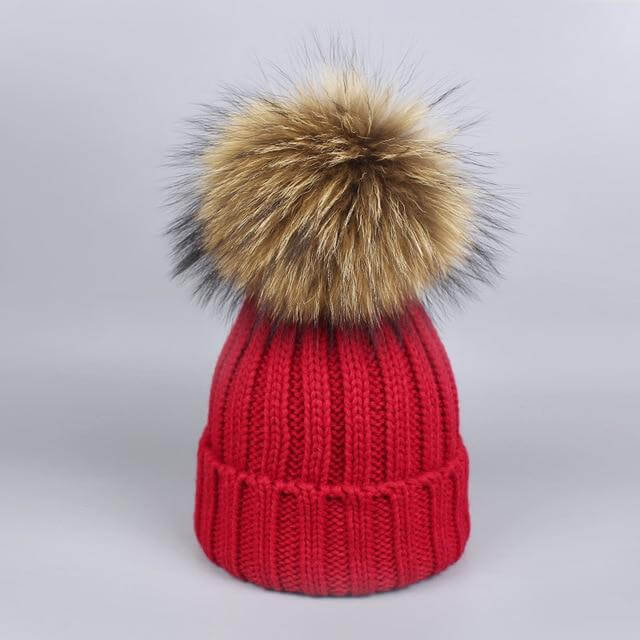 Kalsten | Warm Knitted Fur Hat Scarf Set