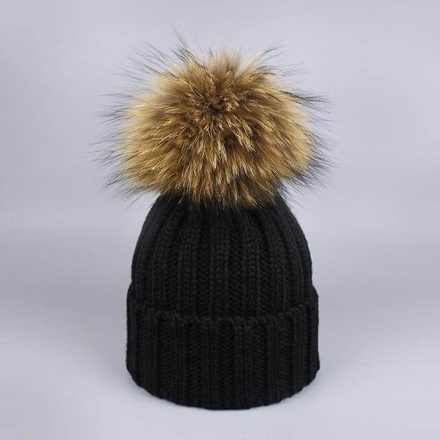 Kalsten | Warm Knitted Fur Hat Scarf Set
