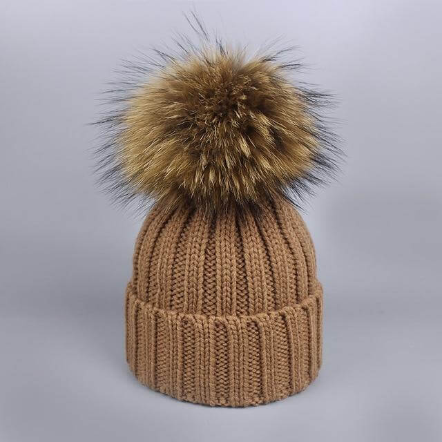 Kalsten | Warm Knitted Fur Hat Scarf Set