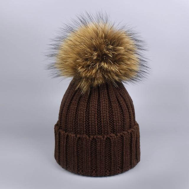 Kalsten | Warm Knitted Fur Hat Scarf Set