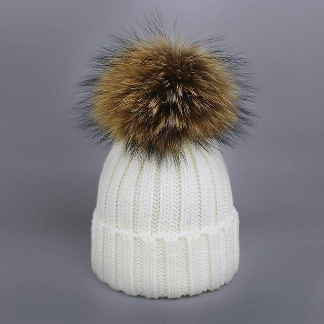 Kalsten | Warm Knitted Fur Hat Scarf Set