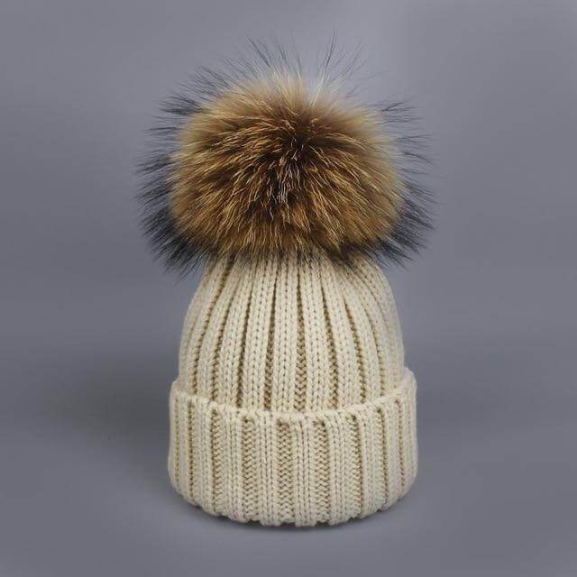 Kalsten | Warm Knitted Fur Hat Scarf Set