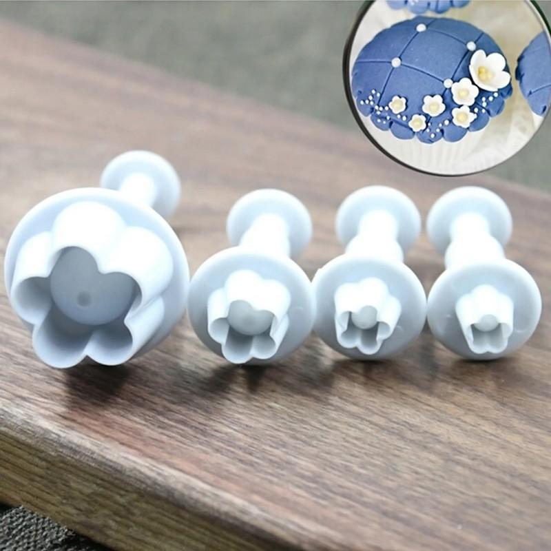 4 Piece Set - Plum Flower Shape Pastry Decorating Tools | Kalsten