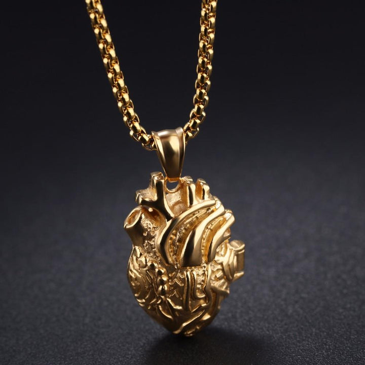 3D Anatomically Correct Heart Charm Necklace | Kalsten
