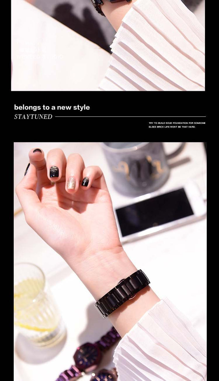 Kalsten | Black Exotic Premier Designer Swiss Quartz Women Watch