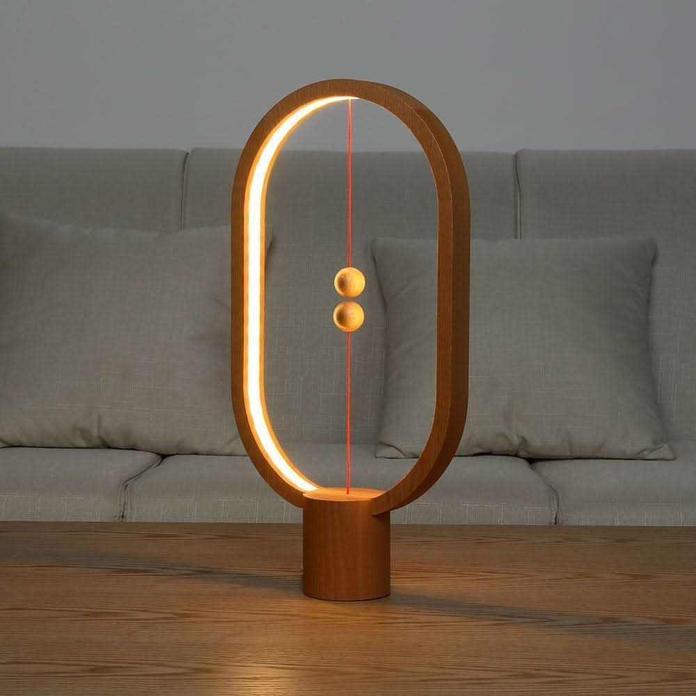 Wood LED Table Lamp with Magnetic Switch | Kalsten