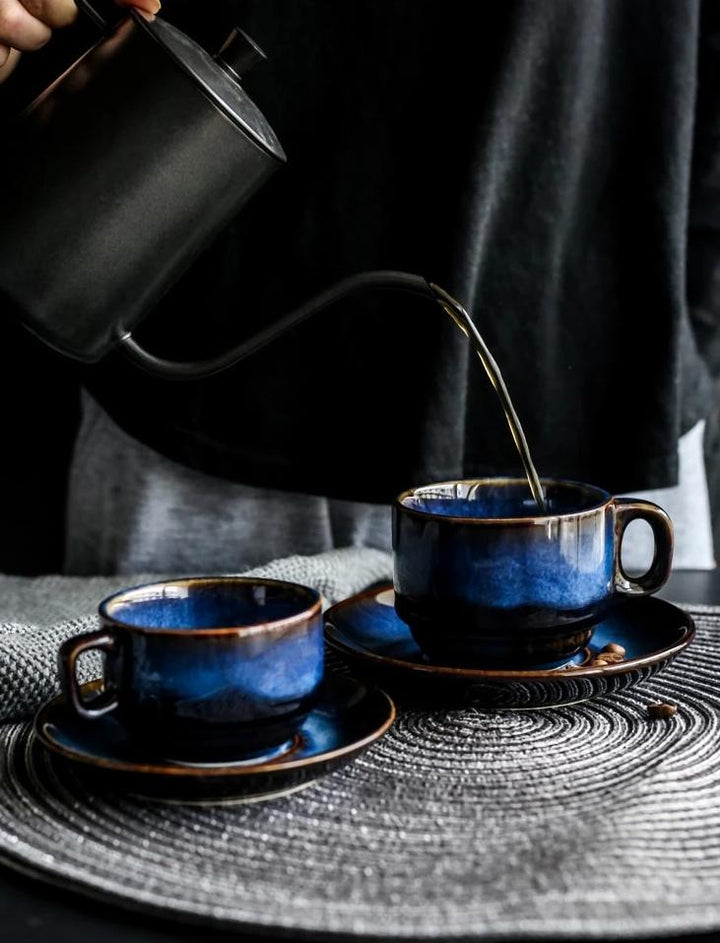 Cat Eye Blue Ceramic Mug | Kalsten