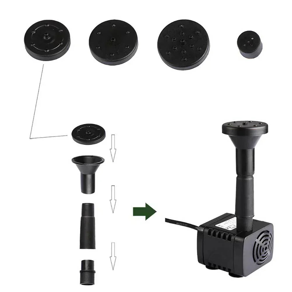 Kalsten | Sun Fountain "Sun Fountain" for Pond or Birdbath – With 4 Spray Heads