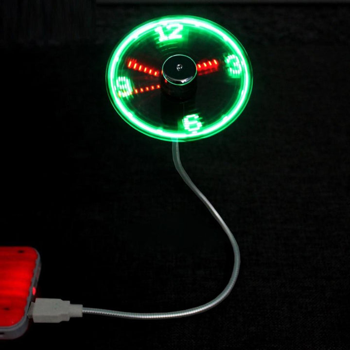 USB Mini Fan with LED Time | Kalsten
