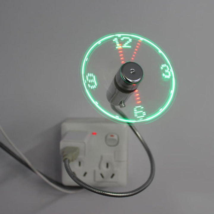 USB Mini Fan with LED Time | Kalsten