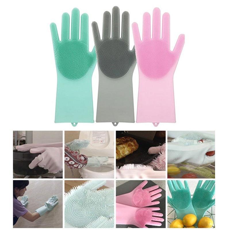 Magic Silicone Cleaning Gloves (in Pair) | Kalsten