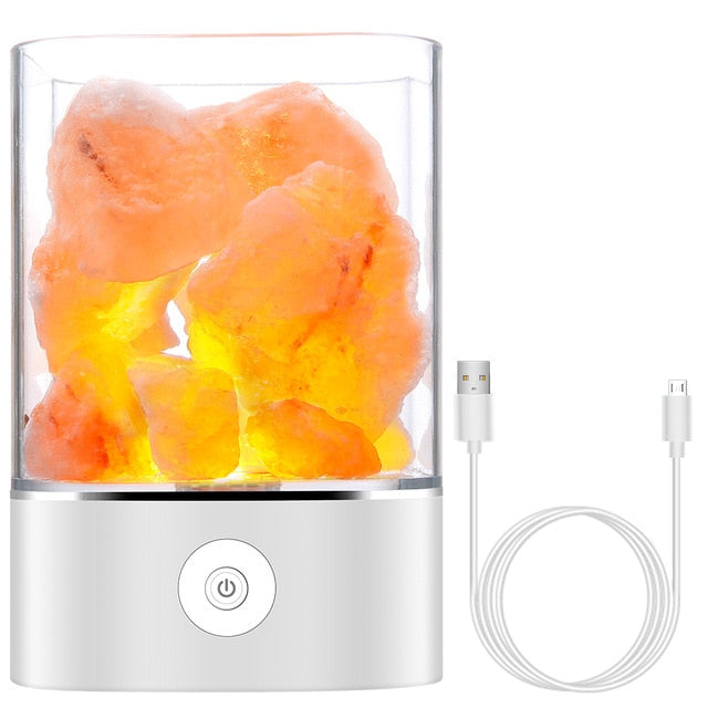 Himalayan Salt Desk Lamp & Air Purifier White | Kalsten