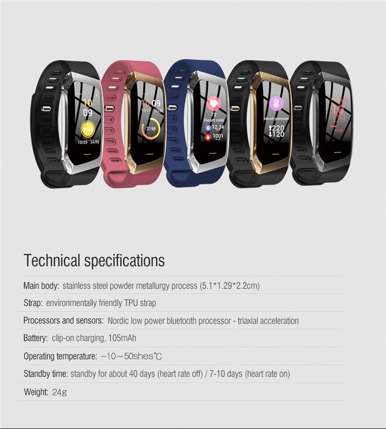 Kalsten | Fitband Smart Watch Waterproof Blood Pressure Oxygen Heart Rate Monitor Sport Bracelet