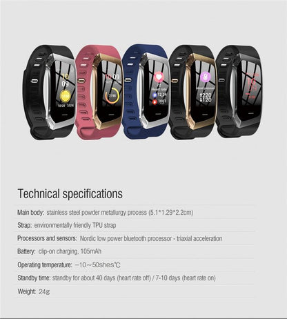 Kalsten | Fitband Smart Watch Waterproof Blood Pressure Oxygen Heart Rate Monitor Sport Bracelet