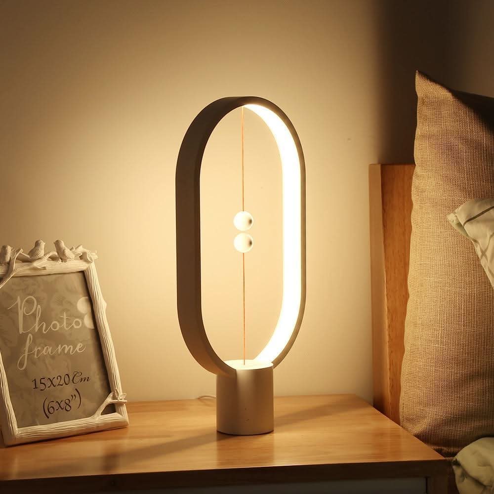 Wood LED Table Lamp with Magnetic Switch | Kalsten