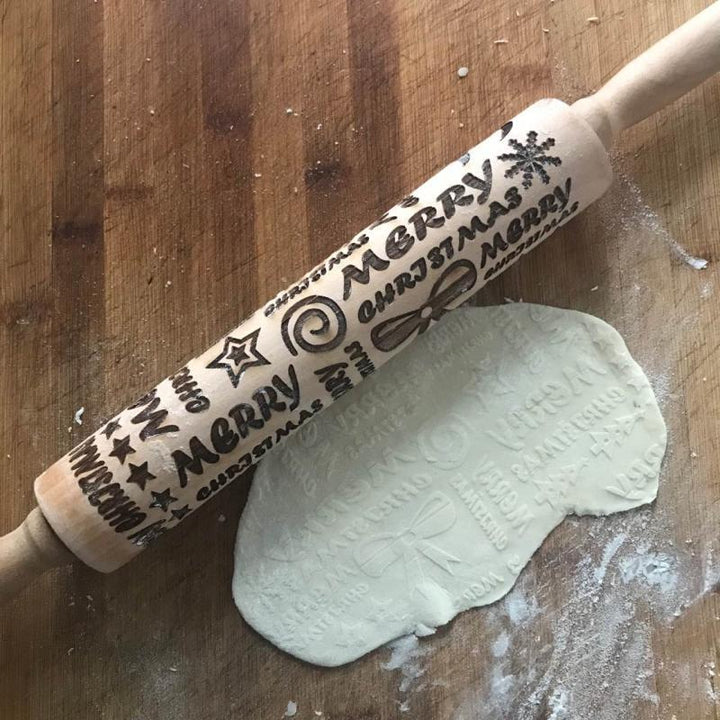 Christmas Embossing Rolling Pin | Kalsten