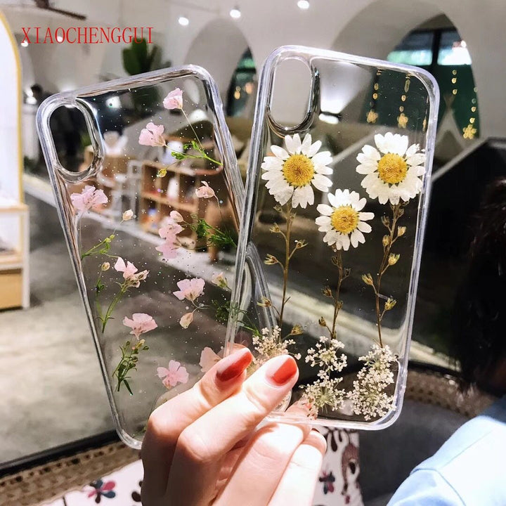 DaisyOats - Real Dried Flowers iPhone Case | Kalsten
