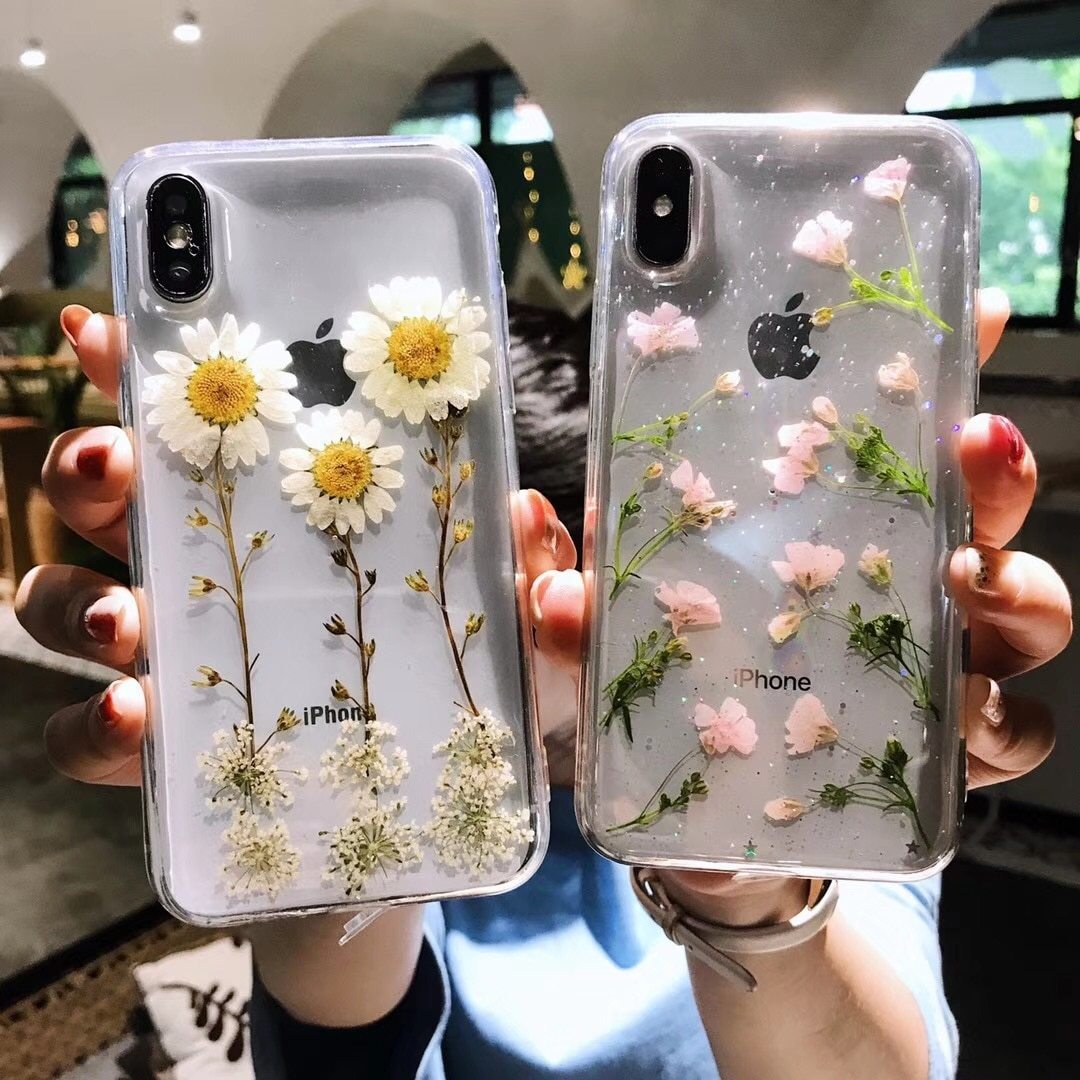 DaisyOats - Real Dried Flowers iPhone Case | Kalsten