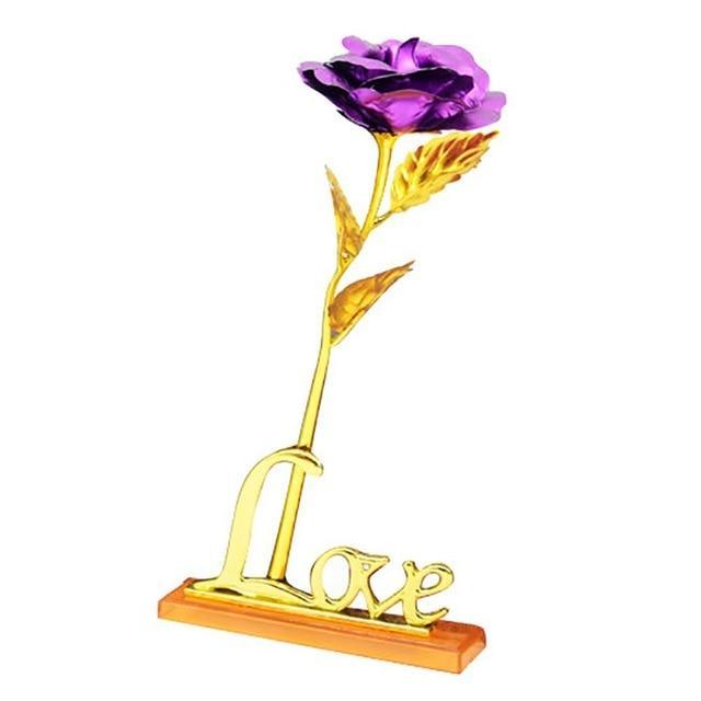 24K Foil Plated Rose Gold Rose | Kalsten