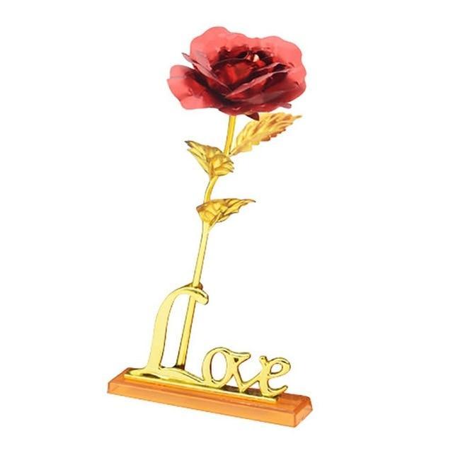 24K Foil Plated Rose Gold Rose | Kalsten