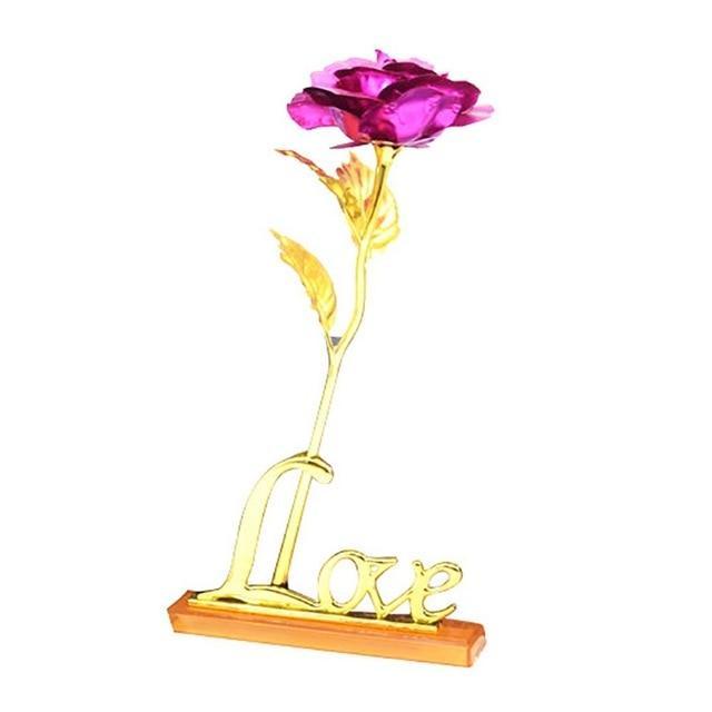 24K Foil Plated Rose Gold Rose | Kalsten