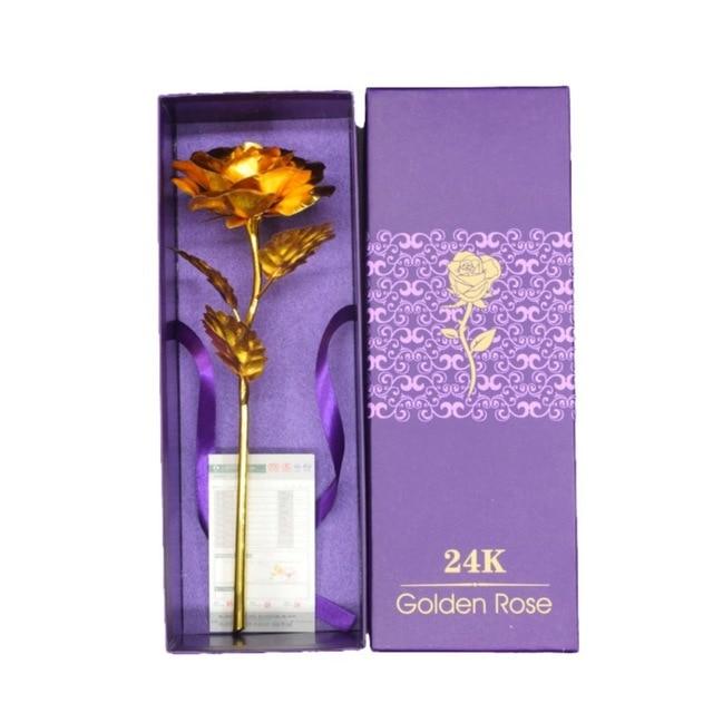 24K Foil Plated Rose Gold Rose | Kalsten