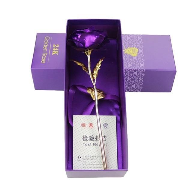 24K Foil Plated Rose Gold Rose | Kalsten
