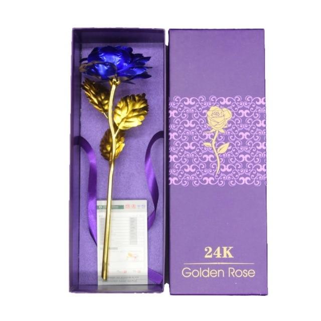 24K Foil Plated Rose Gold Rose | Kalsten