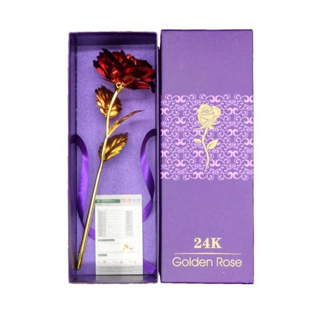 24K Foil Plated Rose Gold Rose | Kalsten