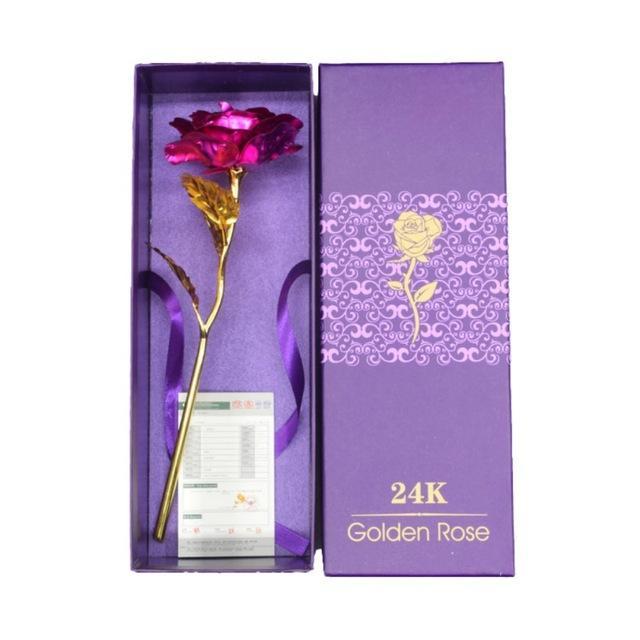 24K Foil Plated Rose Gold Rose | Kalsten