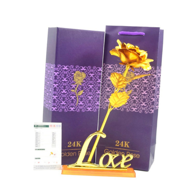 24k gold-plated rose | Includes certificate and luxurious gift box