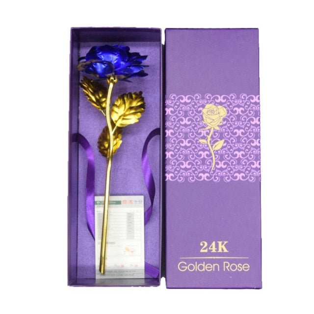 Skanto | 24k Gold Plated Rose | Certificate & Luxury Gift Box Included