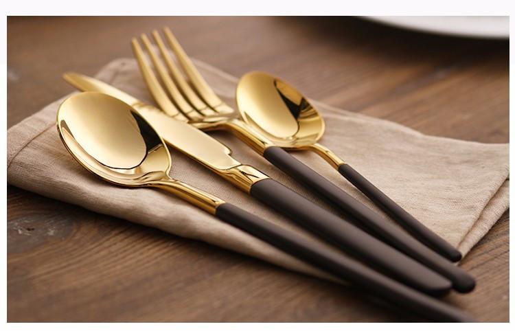 Hemingway Black/Gold Silverware | Kalsten