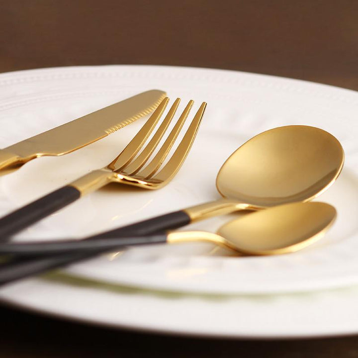 Hemingway Black/Gold Silverware | Kalsten