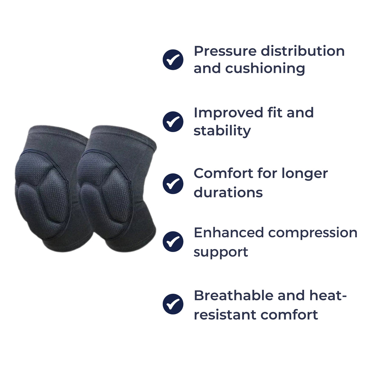 Absorbing Knee Pads – Breathable Compression Support – Anti-Slip Cushion Design – Sports & Injury Prevention Bowlift