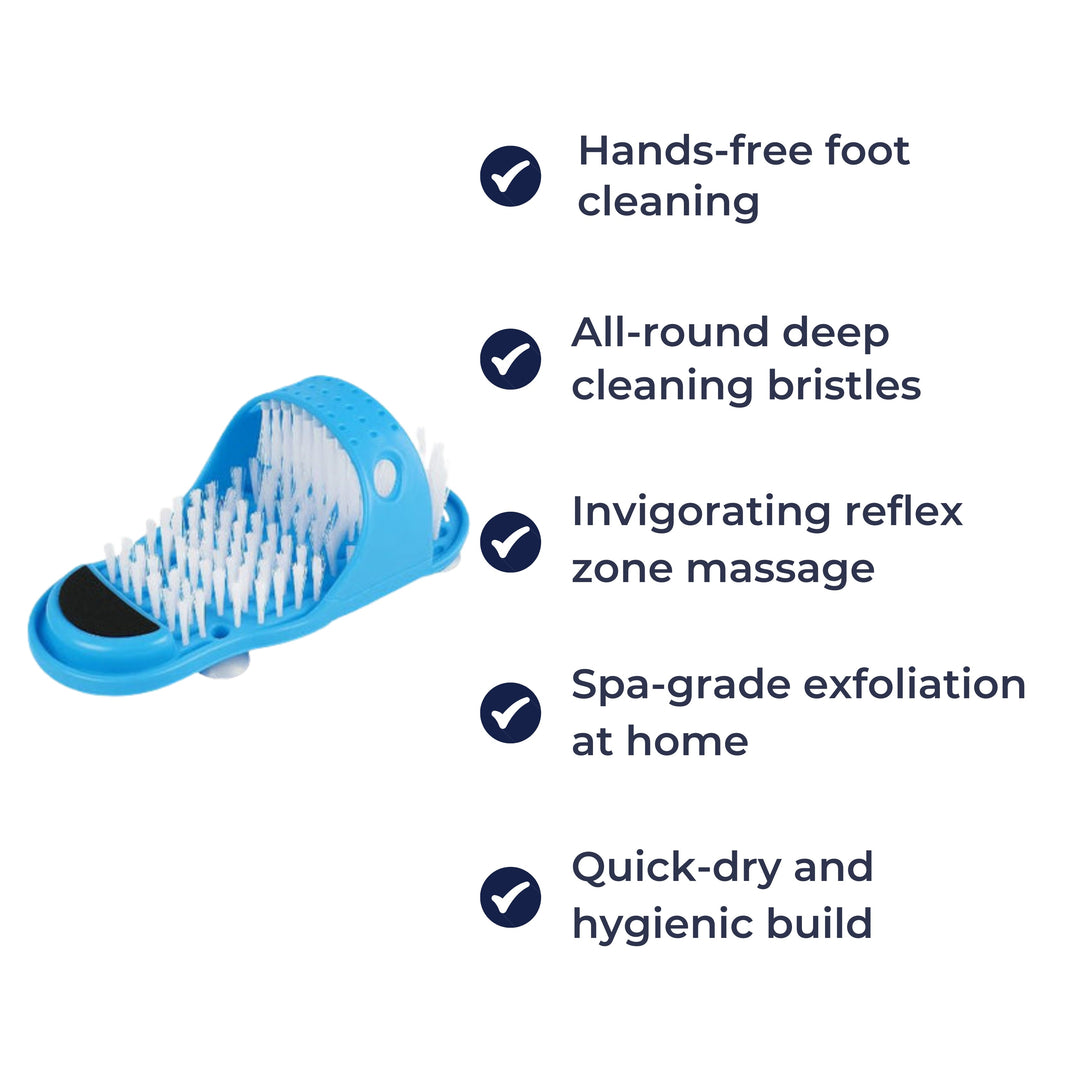 No-Bend Deep Clean Foot Massage – Suction-Cup Anti-Slip Design – Relieves Aches & Softens Skin Kalsten