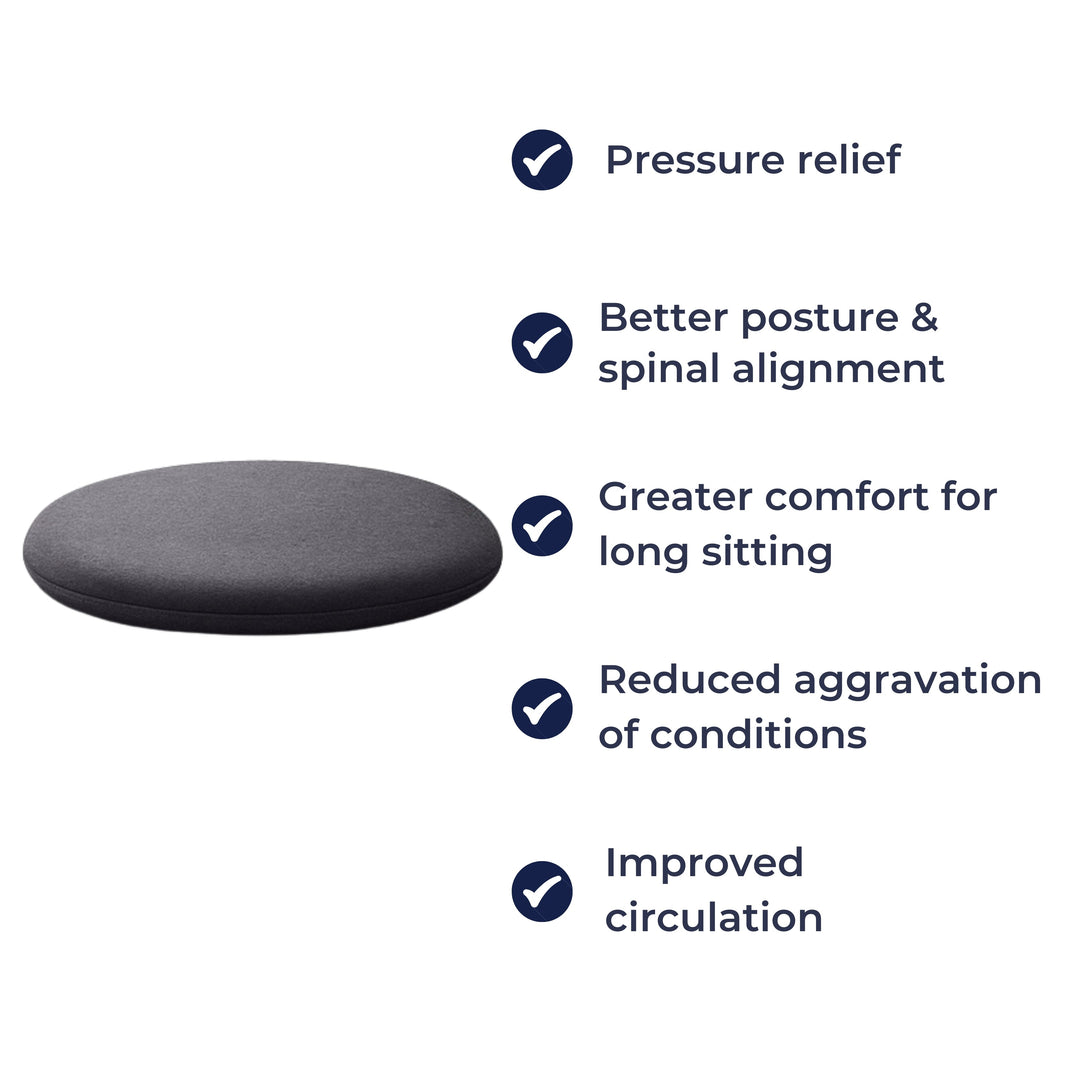 Memory Foam Back Pain Relief – Ergonomic High-density Support – Portable For Work and Travel Kalsten