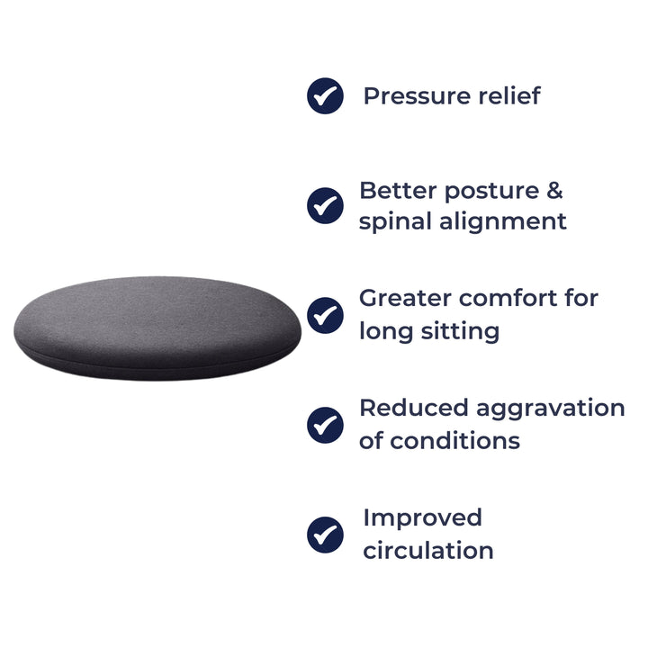 Memory Foam Back Pain Relief – Ergonomic High-density Support – Portable For Work and Travel Kalsten