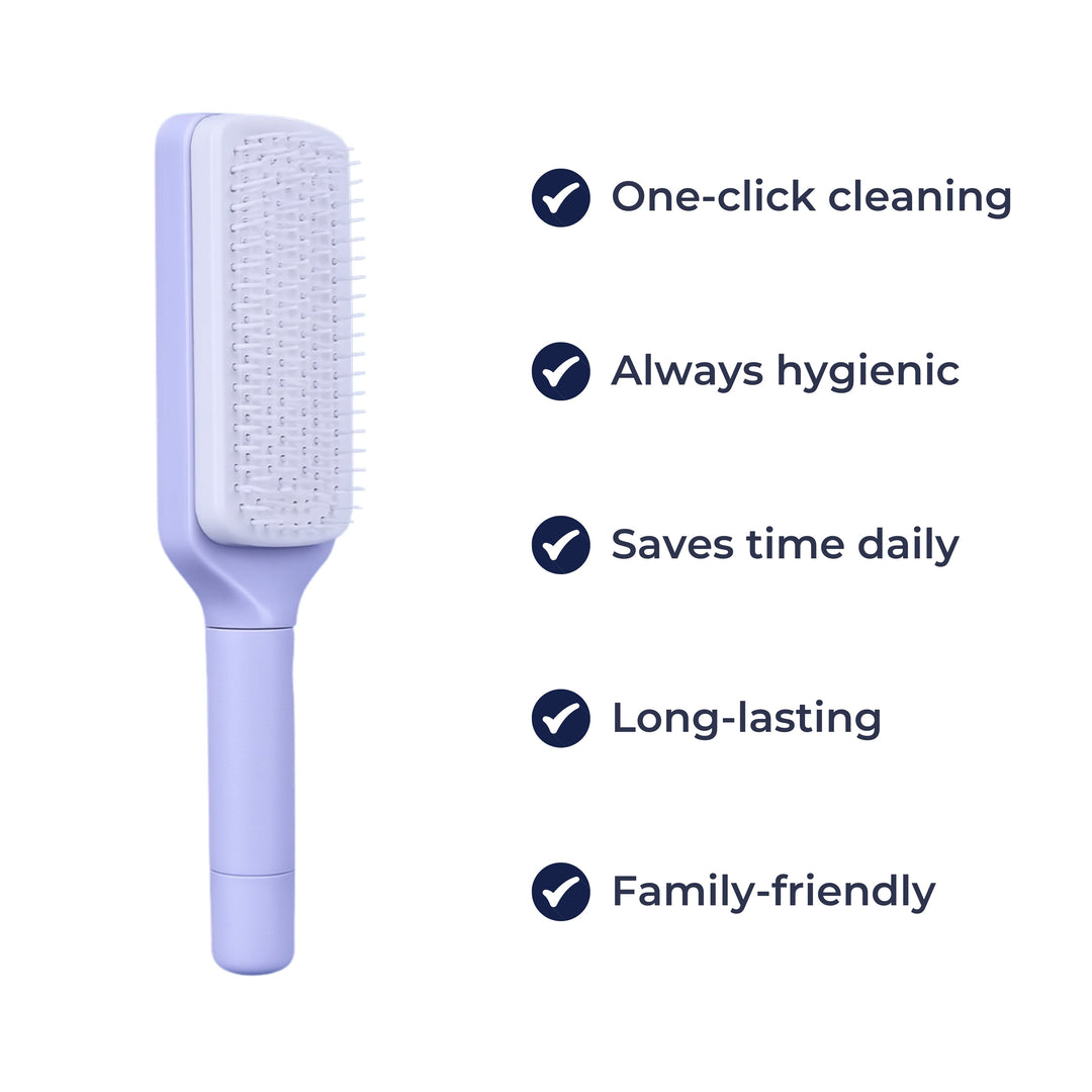 Cleaning Hairbrush – Gentle Detangle – Retractable Bristle Design – For All Hair Types & Busy Mornings Kalsten
