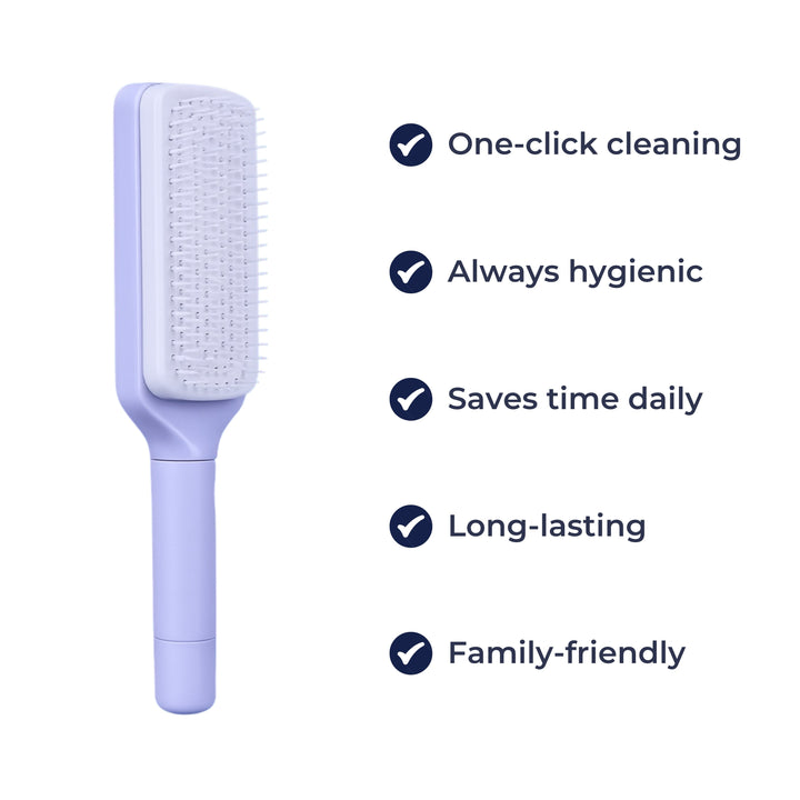 Cleaning Hairbrush – Gentle Detangle – Retractable Bristle Design – For All Hair Types & Busy Mornings Kalsten