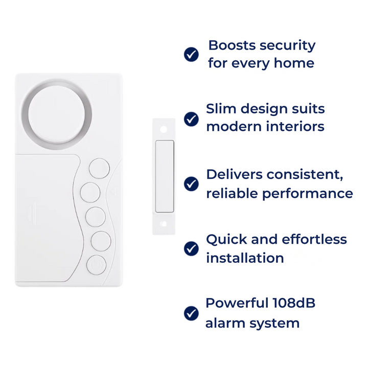 Instant Alert Modes – 108dB Loud Slim Design – Easy Install – Protect Kids & Home Security Kalsten