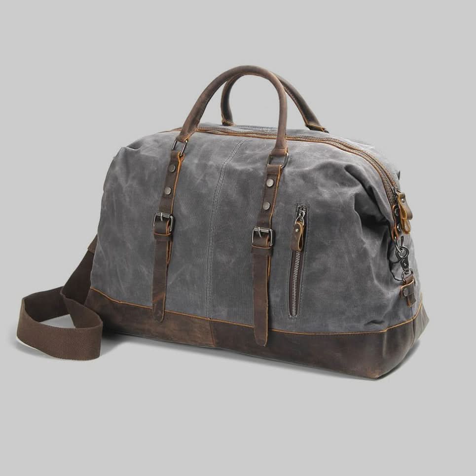 Skanto | Valour Canvas & Leather Travel Duffle Bag – 35L