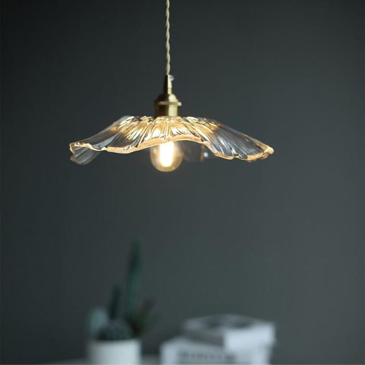 Retro Lotus Creative Glass Pendant Lamp | Kalsten