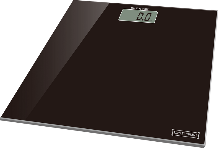 Body scale made of tempered glass (150 kg) Black - Electronic | Kalsten