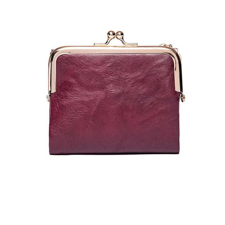 Vintage PU Leather Kiss-Lock Wallet Bag Kalsten