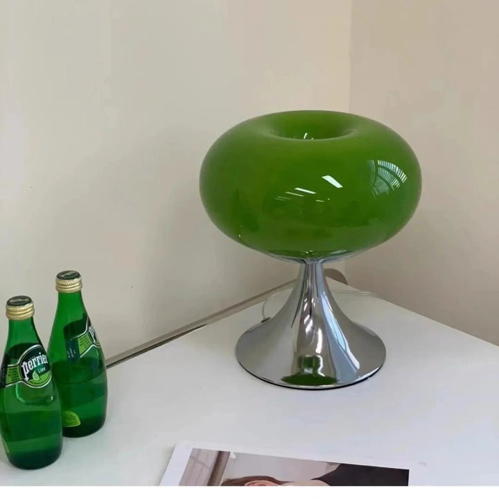 Antique Apple Table Lamp made of Glass | E27 Halogen, Rotary Switch | Kalsten