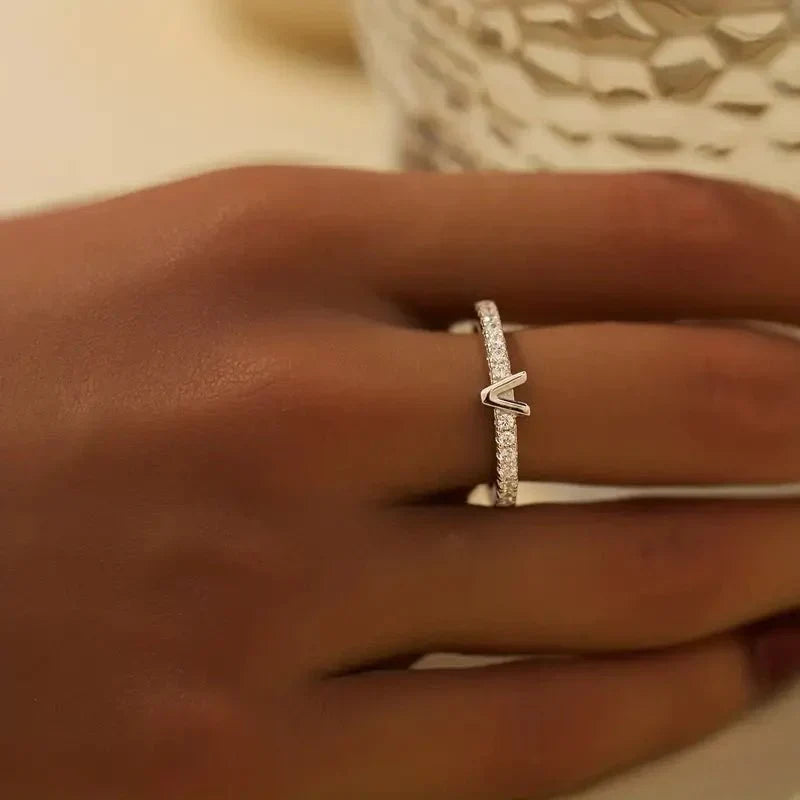 Kalsten | Radiant Adjustable Letter Initial Rings