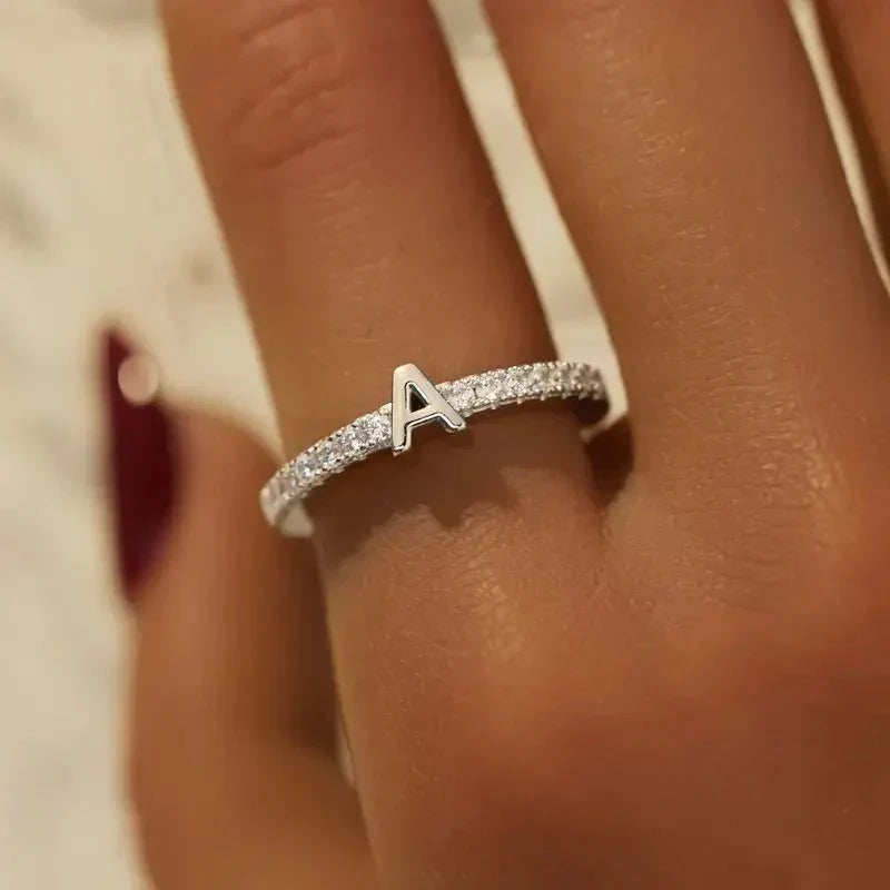 Kalsten | Radiant Adjustable Letter Initial Rings