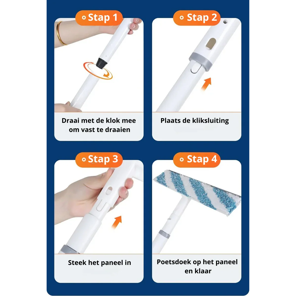 BowLift | Functional 3-in-1 Window Squeegee with Spray and Wipe Function