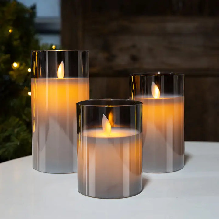 Candle Light Glass Table Lamp Set | Kalsten